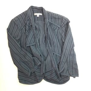 CAbi Cascade Peplum Blue Jacket Women’s Small*